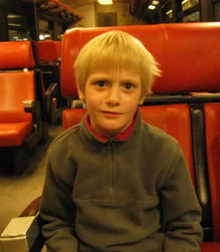 Auke in trein