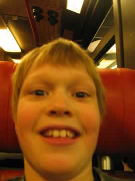 Koen in trein
