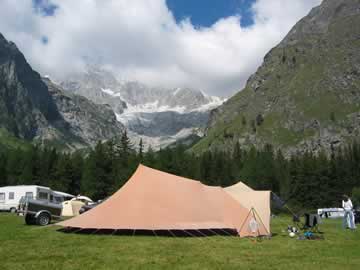 uitzicht van de camping