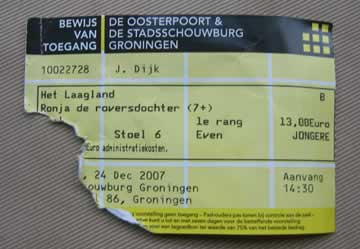 theaterkaartje