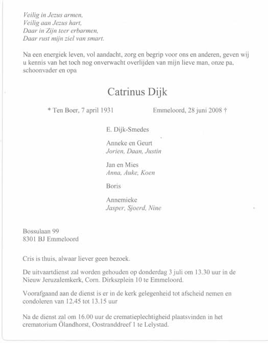rouwbrief