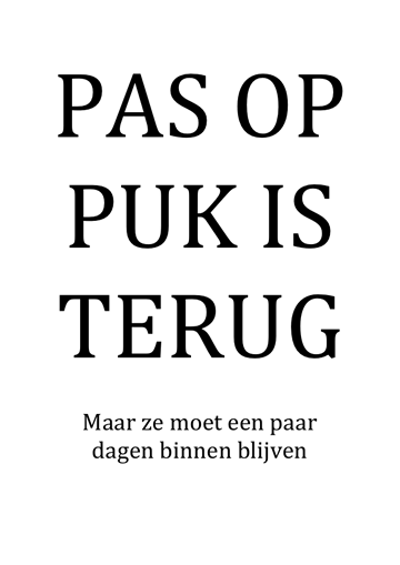 Puk terug